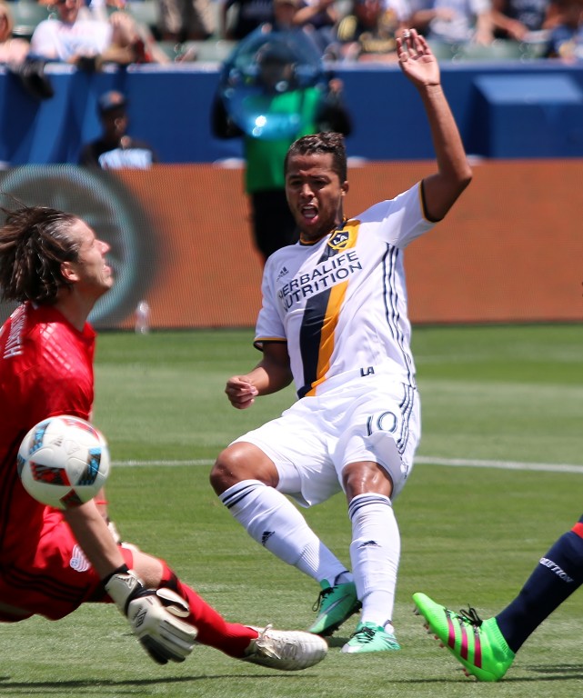 Giovani dos Santos finds the back of the net again. (Photo by Duane Barker)