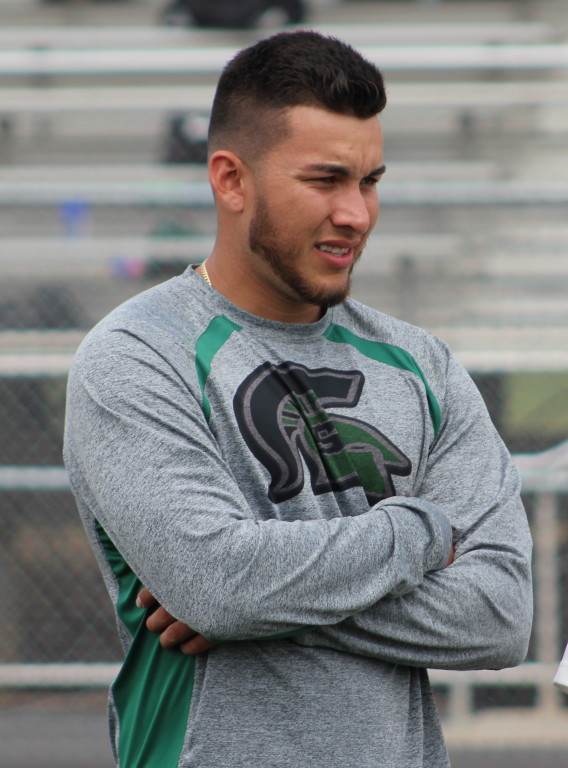 Former Schurr Receiver Carlos Arredondo is now the receivers coach for the Spartans 