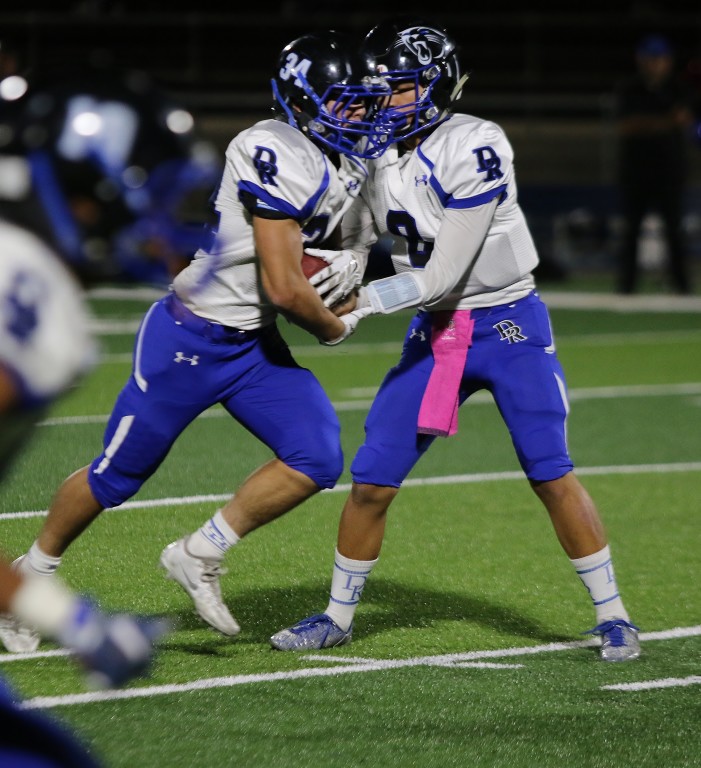 Connor Clark and Justin Tong didn't find much running room against the Conquerors.