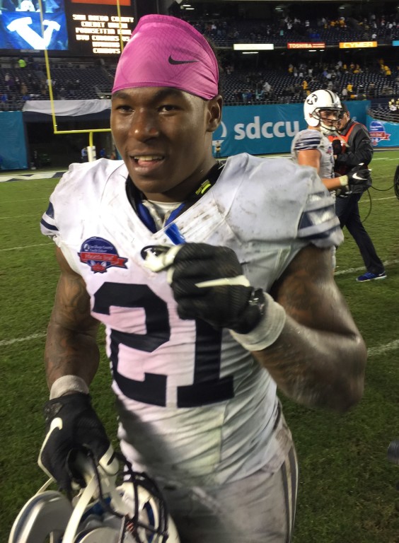 Jamaal Williams earned Offensive MVP honors rushing for 210 yards and a touchdown! (Photo by Duane Barker)