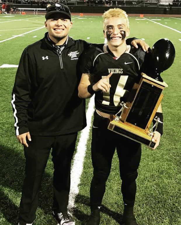 Oscar Robles (shown here last year with his brother Bryan) is the new head coach at Workman. 