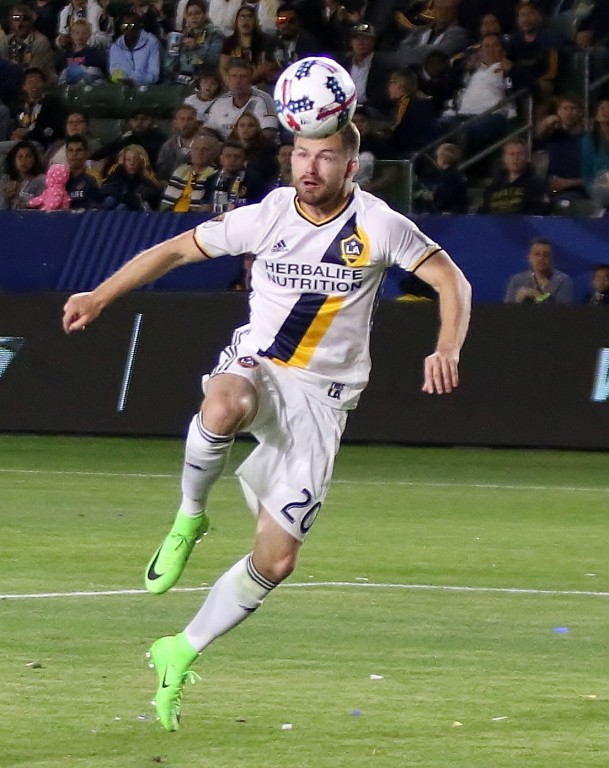 Jack McInerney came on late but couldn't provide the spark the Galaxy needed. (Photo by Duane Barker)