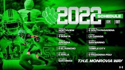 Monrovia 2022 Football Schedule | MidValleySports.Com